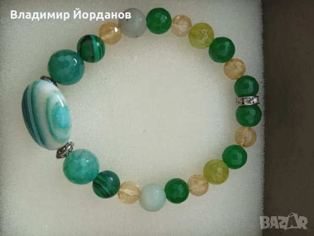 гривни и комплект с обеци ръчна изработка от естествени камъни, снимка 6 - Гривни - 49135222