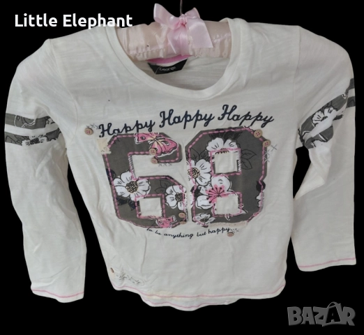 Блузка за момиченце на 7-8 години"To be anything ,but happy",Англия/нова