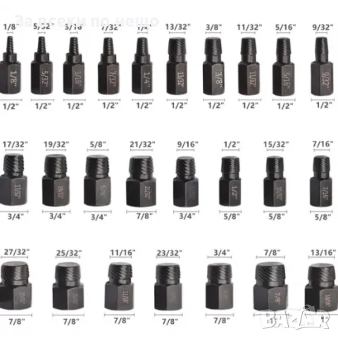 Комплект екстрактори 25 части HAWEK, снимка 2 - Други инструменти - 50352138