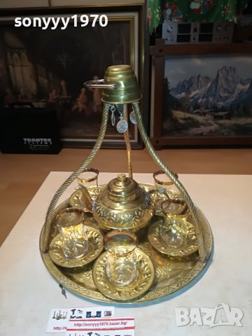 турски комплект за чаи от франция 33см 0611221604, снимка 5 - Антикварни и старинни предмети - 38579114