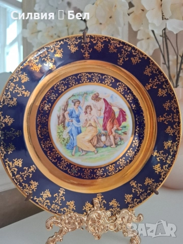 Декоративна чиния M Z Schehoslovakia, снимка 3 - Декорация за дома - 51731300