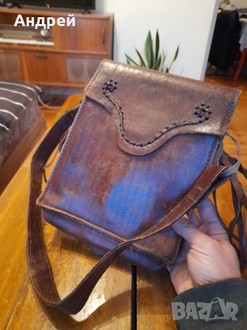 Стара дамска кожена чанта #24, снимка 4 - Други ценни предмети - 43314019