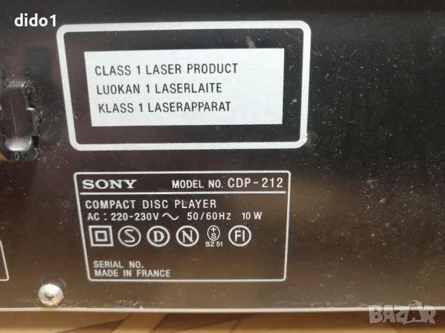 Плеър Sony CDP-212  употребяван , снимка 6 - Аудиосистеми - 48440489