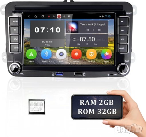 Мултимедия, VW, плеър, двоен дин, volkswagen, навигация, Golf 5 6, passat, touran, Seat, Skoda, Голф, снимка 2 - Аксесоари и консумативи - 37891362