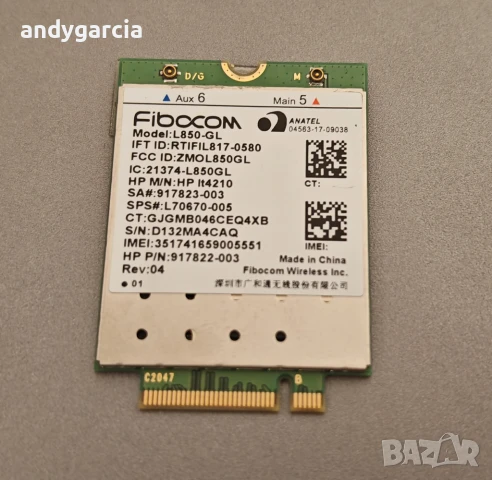 Fibocom L850-GL CAT9 WWAN 4G LTE modem свален от HP Zbook Gen 7 , Lenovo ThinkPad също, снимка 3 - Други - 50839371