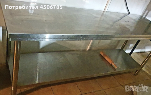 Работна маса неръждавейка, 240х60 см, снимка 1