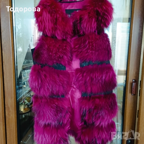 Нов елек естествен косъм , снимка 2 - Елеци - 52311824