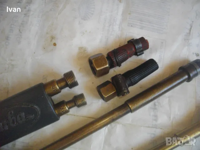 57см Оксиженна Кислород-Ацетилен Горелка Френска 5 бр.рамена №0-№6 с контактни дюзи и резервни дюзи, снимка 18 - Други инструменти - 47374766