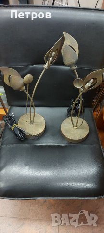 2броя Нощни лампи от Ковано желязо, снимка 5 - Настолни лампи - 39849049