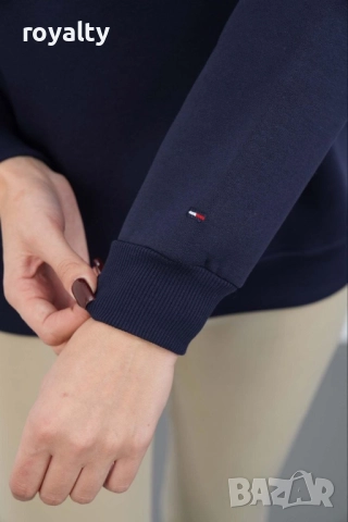 Tommy Hilfiger Синя Дамска Памучна Блуза , снимка 5 - Блузи с дълъг ръкав и пуловери - 52063794