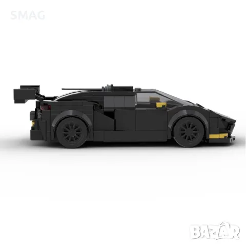Комплект Конструктор Черни блокове за състезателна кола с 1 фигура (292 части) S_1241645, снимка 3 - Конструктори - 49269289