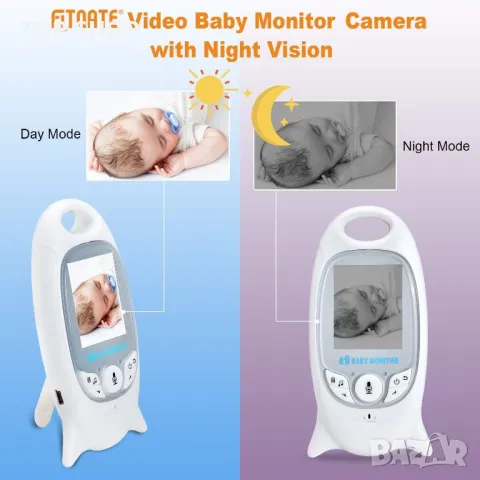 MYPIN Бебефон, 2.0" LCD екран Видео Бебефони с камера и нощно виждане, снимка 10 - Бебефони - 49157864