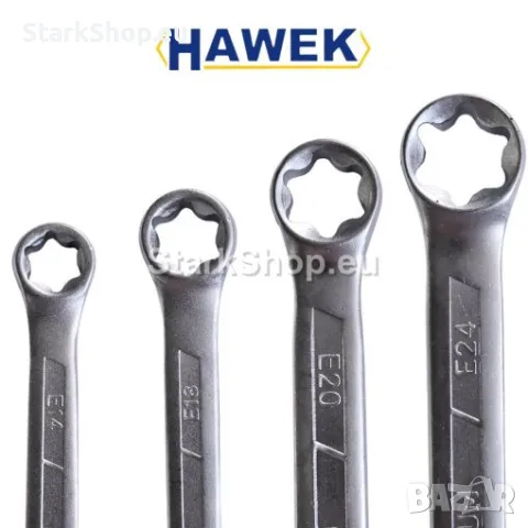 Ключове E-TORX Блистер Комплект 4 броя HAWEK, снимка 2 - Ключове - 50316836