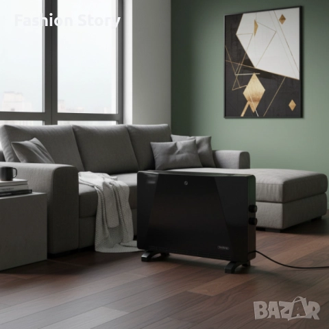 Конвекторен отоплител Rosberg – 2500W, 3 степени, защита от прегряване (бял или черен), снимка 4 - Отоплителни печки - 51801098