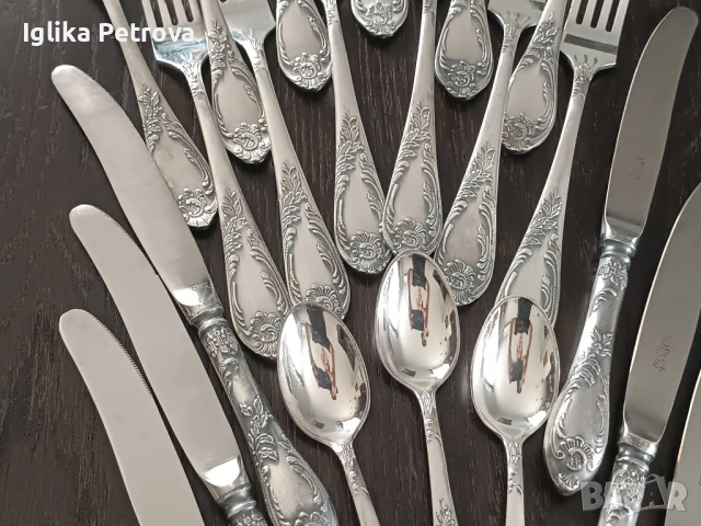 Нови,посребрени,руски прибори, снимка 12 - Антикварни и старинни предмети - 53023623