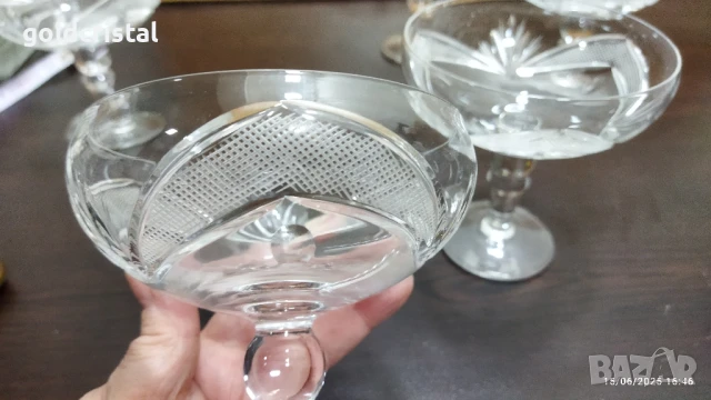 кристални чаши серия рамона, снимка 8 - Антикварни и старинни предмети - 13826122