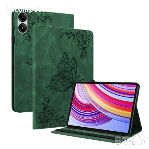Xiaomi Redmi Pad Pro 12.1 Butterfly Flower Кожен Калъф и Протектор, снимка 3 - Калъфи, кейсове - 51027885