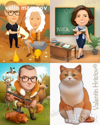 Карикатура портрет , снимка 12 - Картини - 47869665