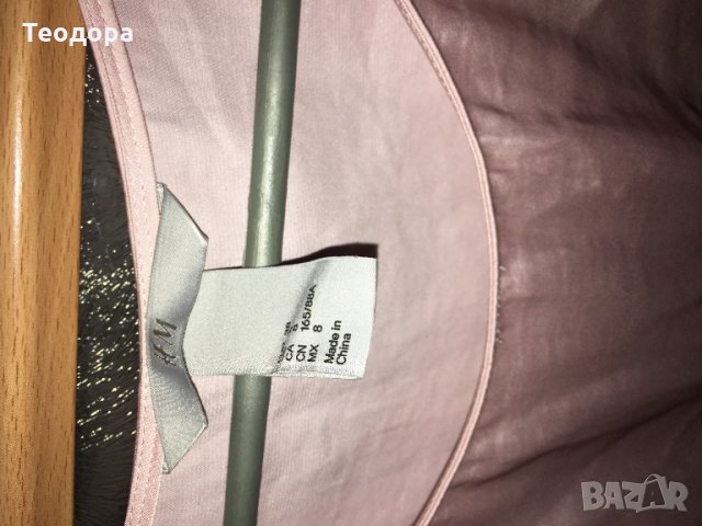 Розова сатениран блуза НМ, снимка 3 - Корсети, бюстиета, топове - 28530734