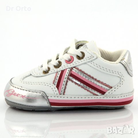 Бебешки обувки GEOX, бели с розово, снимка 6 - Бебешки обувки - 27349887