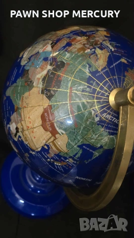 Продавам красив глобус  Lapis Lazuli gemstone , снимка 4 - Други ценни предмети - 53296223