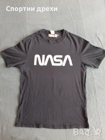 Памучна тениска NASA от H&M (S), снимка 1 - Тениски - 48345569