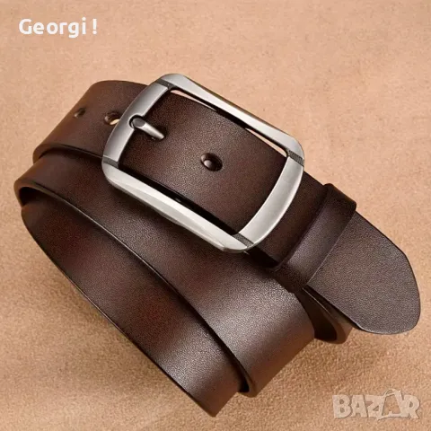 Мъжки дизайнерски кожени колани /Черен и кафяв естествена кожа!, снимка 9 - Колани - 49756648