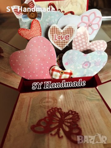 Ръчно изработена Pop Up картичка, снимка 3 - Романтични подаръци - 27594320