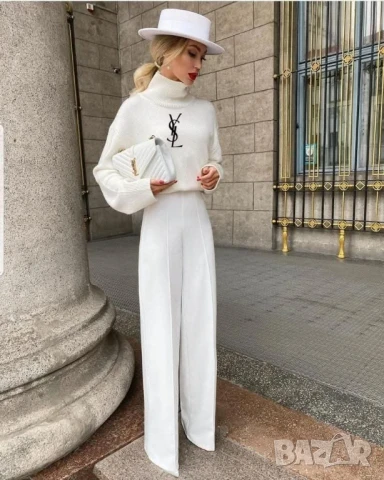 блузи от фино плетиво и бродирано лого ysl saint laurent christian dior 