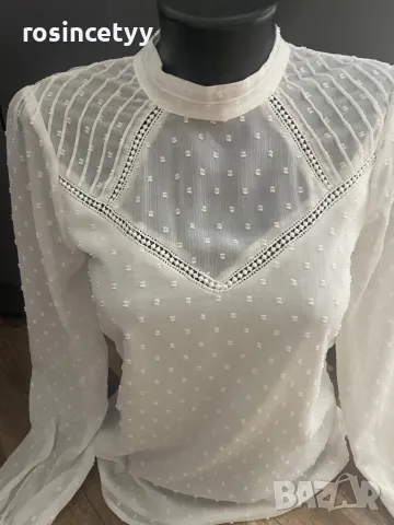 Бяла интересна риза, снимка 2 - Ризи - 50391340