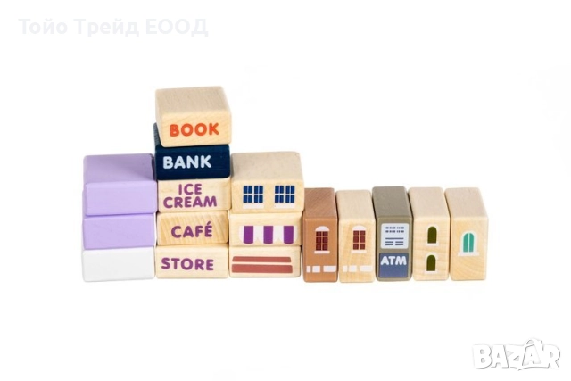 Дървени блокове град, снимка 15 - Конструктори - 52671015