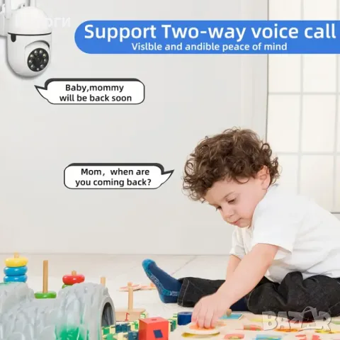 Wi-Fi камера , безжична камера, снимка 3 - IP камери - 49253796