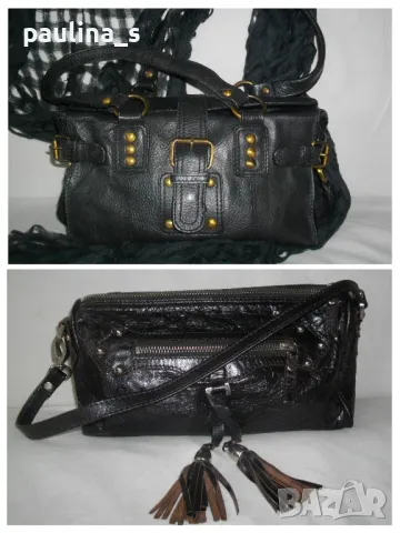 Два броя / Eстествена кожа / Дамска чанта / Винтидж Бутик