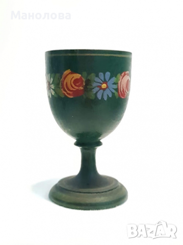 Винтидж дървени чаши за яйца, ръчно рисувани с очарователни детайли., снимка 8 - Антикварни и старинни предмети - 36574935