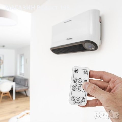 Керамична печка за стена FIRST FA 5571-9, снимка 2 - Отоплителни печки - 43525211