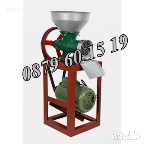 Чугунена Месомелачка №32 с мотор и стойка + метална фуния, снимка 3 - Друго търговско оборудване - 51816376