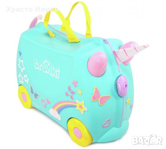 Детски Куфар TRUNKI Трунки Ride - On Una the Unicorn Еднорог Момиче с Транспортен Дефект, снимка 1 - Кенгура и ранички - 27169406