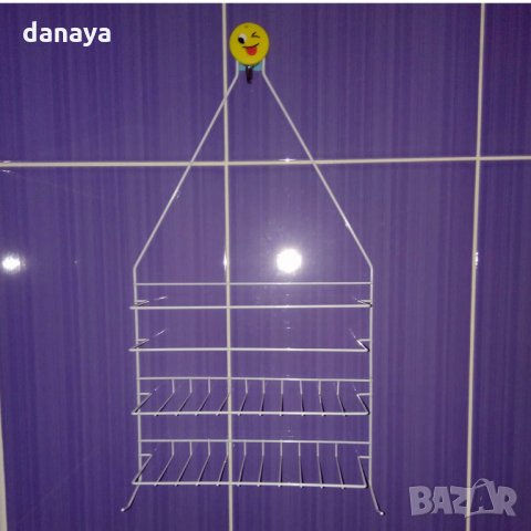 176 Метална Етажерка за баня с два рафта органайзер за аксесоари в банята и дома, снимка 6 - Органайзери - 27352235