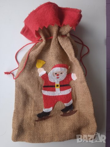 Чувала на Дядо Коледа - Коледна украса, снимка 2 - Декорация за дома - 43197514