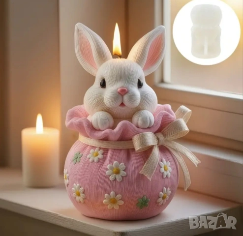 Молд зайче в чувалче, снимка 2 - Форми - 53535798