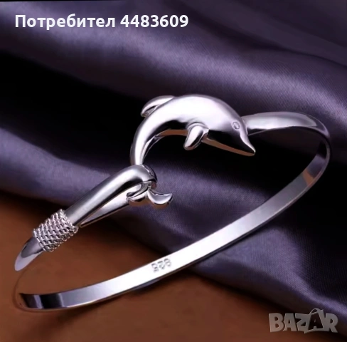 Твърда сребърна гривна , снимка 2 - Гривни - 53459295