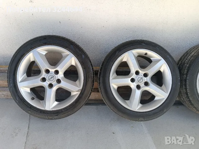 Алуминиеви джанти Опел Зафира астра 17 5х110 с нови летни гуми 225/45/17, снимка 3 - Гуми и джанти - 49593478