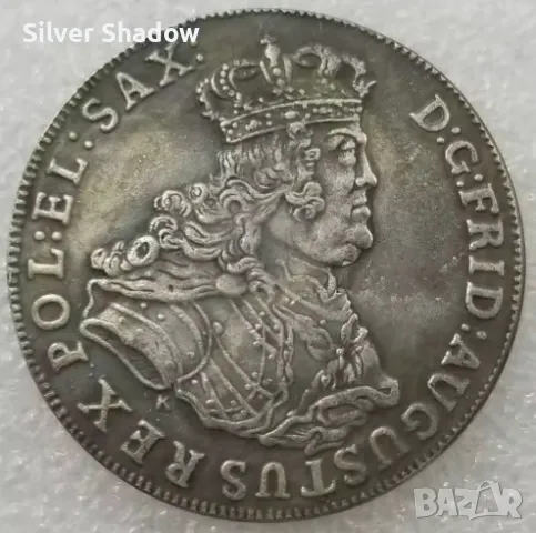 Монета Полша 1 Талер 1762 г Август III ( Фридрих Август II ), снимка 1