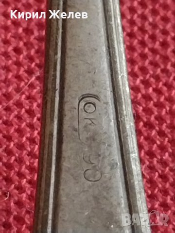 Стара лъжица с гравирани букви и маркировка за КОЛЕКЦИЯ ДЕКОРАЦИЯ БИТОВ КЪТ 23713, снимка 6 - Други ценни предмети - 43862571