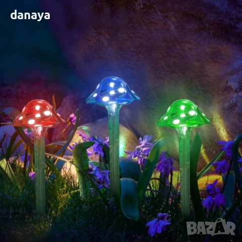 6428 Градинска соларна лампа гъбка, 33 см