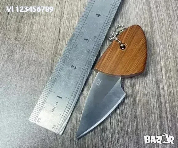 Мини нож с кания , стомана D2 - 54x104 мм, снимка 3 - Ножове - 50713903