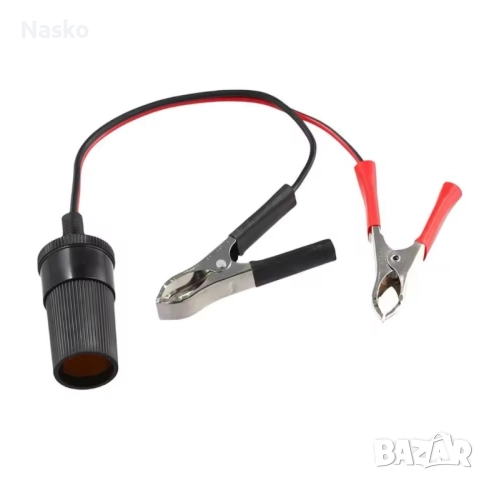 Щипки за акумулатор с преходник за 12v, снимка 2 - Аксесоари и консумативи - 52186433