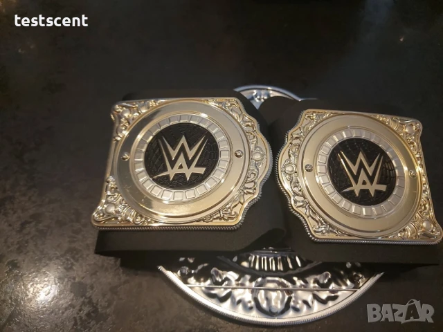 Шампионски пояс WWE Modern World Heavyweight Championship световната титла в кеча Mattel belt колан, снимка 3 - Колекции - 48386638