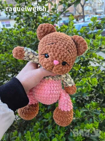 Ръчно Изплетено Мече "Амигуруми", снимка 3 - Плюшени играчки - 49667119