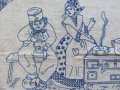 30-те Ръчна Бродерия върху тъкан Ленен Плат, снимка 3